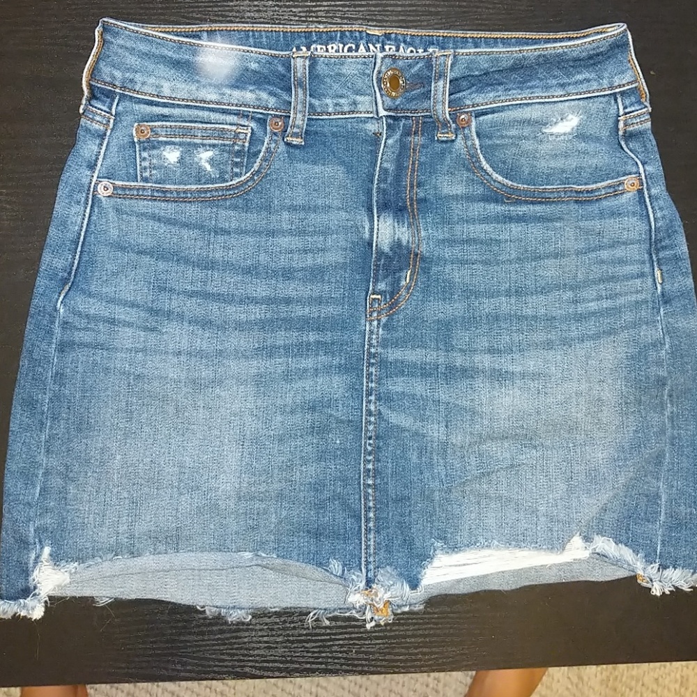American Eagle denim mini skirt
